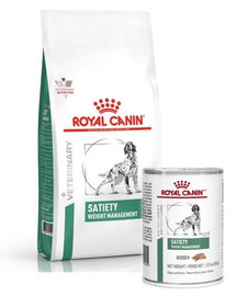 ROYAL CANIN Dog satiety support 6 kg antsvorio turintis šunų maistas + 12 x Satiety Weight Management 410g