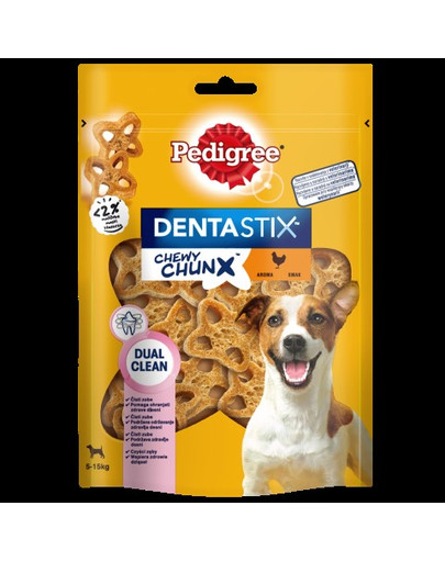 PEDIGREE Dentastix Chewy ChunX Mini 68 g dantų priežiūros skanėstai suaugusiems mažų ir vidutinių veislių šunims