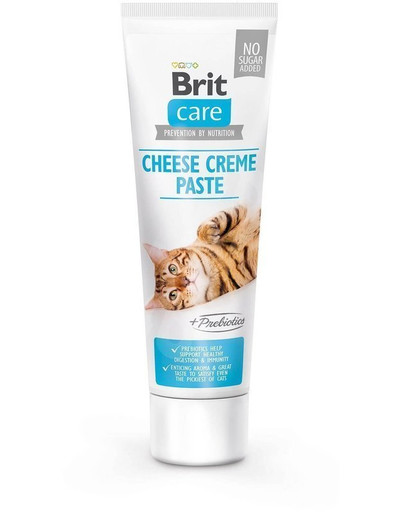 BRIT Care Cat Paste Cheese Creme & Prebiotics 100 g pasta su sūrio kremu ir prebiotikais