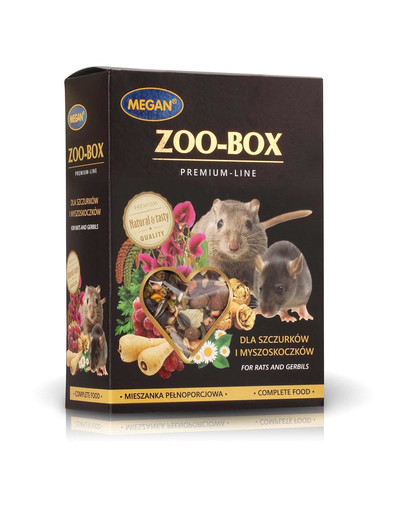 MEGAN Zoo-Box žiurkėms ir smiltpelėms 550g visavertis mišinys