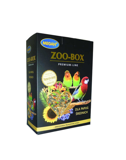 MEGAN Zoo-Box Premium Line vidutinėms papūgoms 750g visavertis mišinys