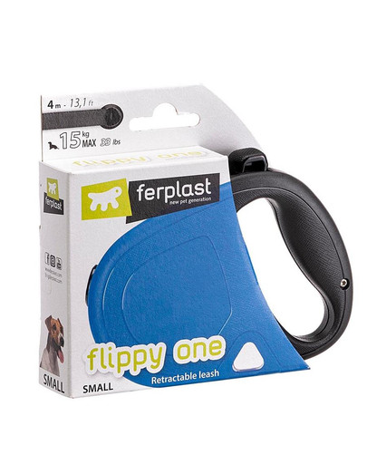 FERPLAST Flippy One Tape S Automatinis pavadėlis juostinis 4 m juodas