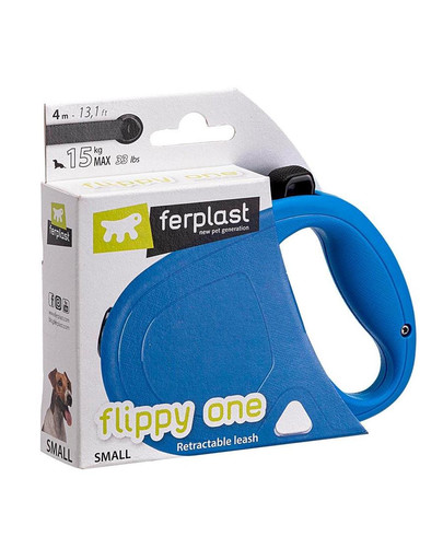 FERPLAST Flippy One Tape S Automatinis pavadėlis juostinis 4 m mėlynas