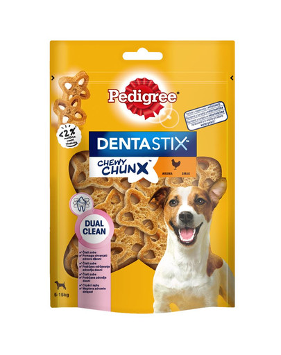 PEDIGREE Dentastix Chewy ChunX Mini 5 x 68g –dantų skanėstai suaugusiems vidutinių ir mažų veislių šunims