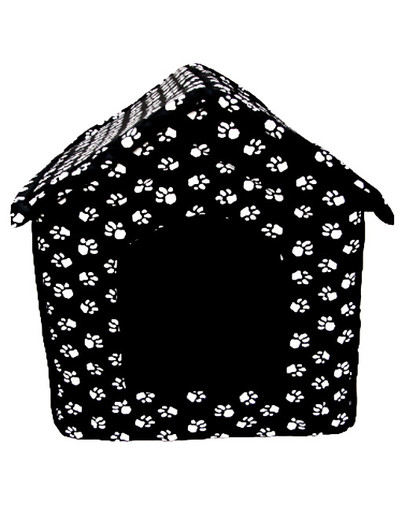 PETSBED būda- guolis šunims juoda su letenėlėms 44 x 38 cm