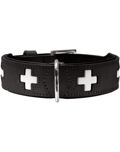 HUNTER Swiss odinis antkaklis dydis S-M (50) 35-43/3,9 cm juodas