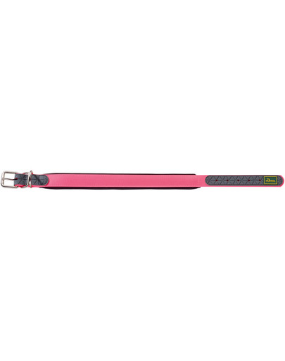HUNTER Comfort antkaklis dydis L (60) 47-55 / 2,5 cm neoninės, rožinės spalvos