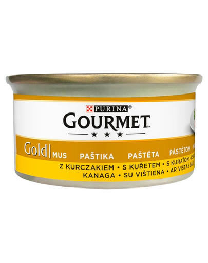 GOURMET Gold putėsiai su vištiena 24x85 g drėgnas maistas katėms