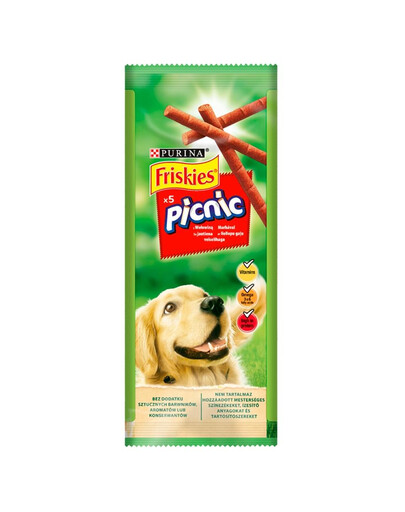 FRISKIES Picnic su jautiena 32x42 g (160vnt ) Šunų skanėstai