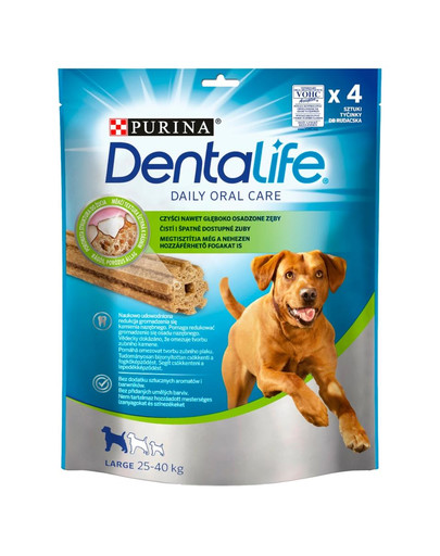 PURINA Dentalife Large 6x142g (24vnt .)dantų  skanėstai suaugusiems didelių veislių šunims