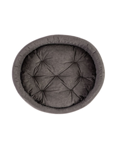 INTERZOO Ovalus šunų guolis su pagalve, pilkas  61x51x16 cm