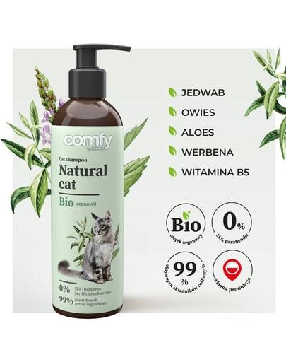 COMFY Natural Cat 250 ml kačių šampūnas