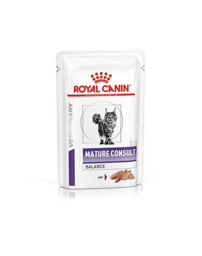 ROYAL CANIN VHN Cat Mature Consult Balance Loaf 12x85g šlapias maistas vyresnėms nei 7 metų katėms