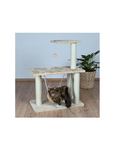 Trixie Morella kačių stovas su draskykle, hamaku, žaisliuku, 96 cm, smėlinis
