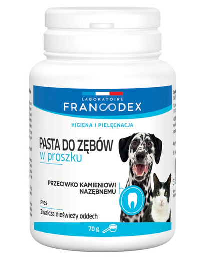 FRANCODEX  Milteliai - dantų pasta 70 g šunims ir katėms