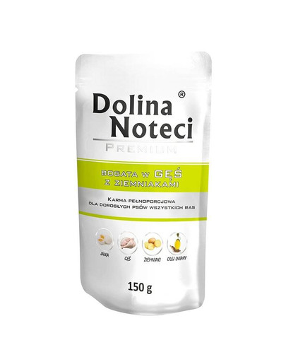 DOLINA NOTECI Premium Gausu žąsienos ir bulvių 150 g