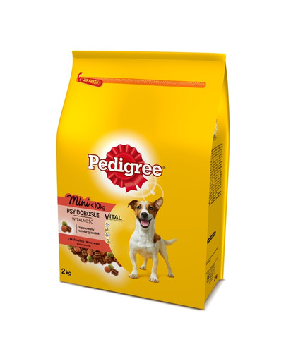 PEDIGREE Vital Protection sausas maistas šunims su jautiena ir daržovėmis 2 kg x6