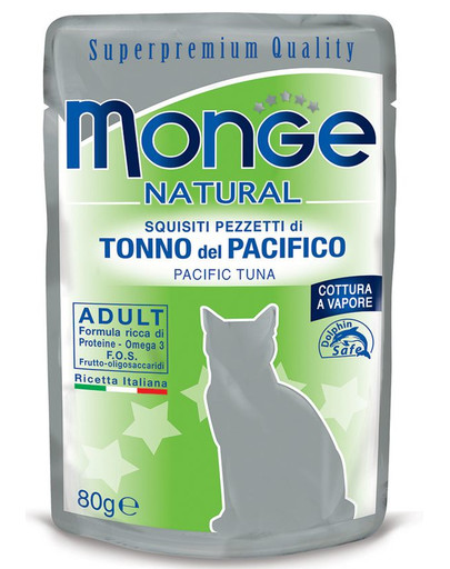 MONGE Kačių maistas geltonpelekio tuno 80 g