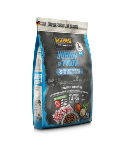 BELCANDO Finest Grain Free Junior M-XL 4 kg sausas maistas šuniukams