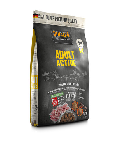 BELCANDO Adult Active 4 kg sausas maistas padidinto aktyvumo šunims