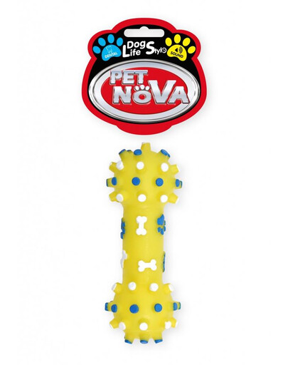 PET NOVA DOG LIFE STYLE Geltonas hantelis  12 cm