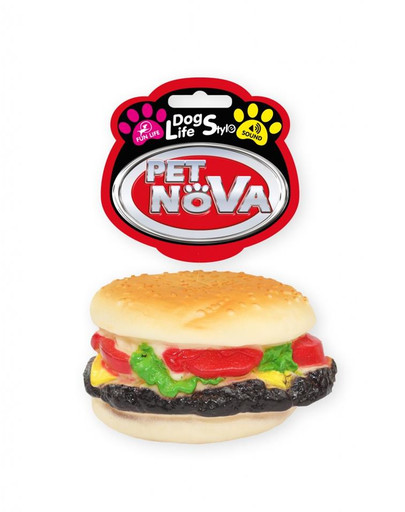 PET NOVA DOG LIFE STYLE Hamburgeris žaislas šuniui 9 cm