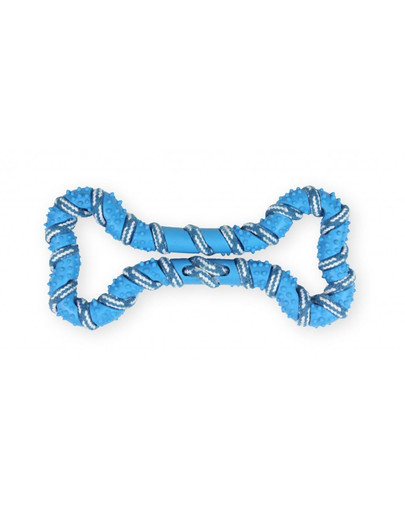 PET NOVA DOG LIFE STYLE Šuns virvė, kaulas 20 cm, mėlyna, mėtų aromatas