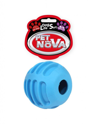 PET NOVA DOG LIFE STYLE Skanėstų kamuolys 6 cm, mėlynas  jautienos skonis