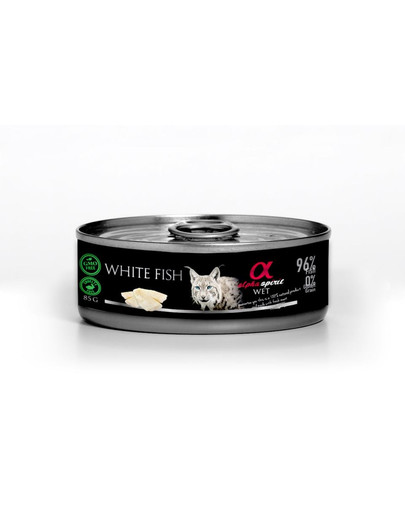 ALPHA SPIRIT konservai katėms su balta žuvimi  85 g