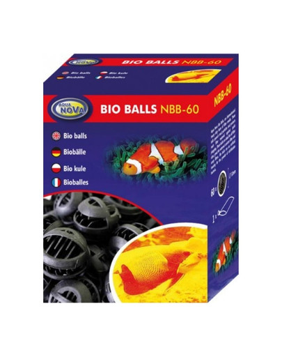AQUA NOVA Bio kamuoliukai 32 mm filtro kasetė NBB-60