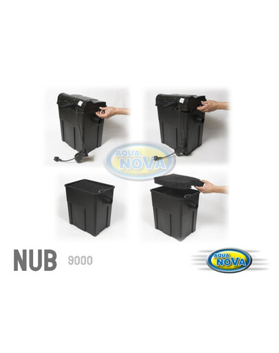 AQUA NOVA Nub-9000 Perteklinis filtras 48 l Talpa. + 9 W UV lempa