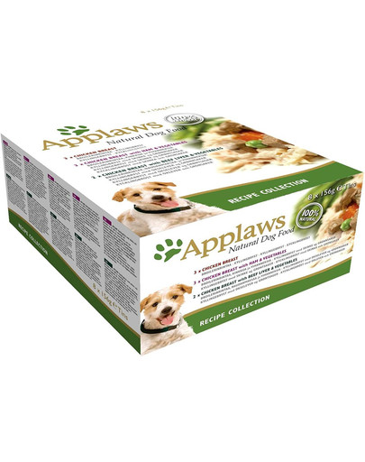 APPLAWS Dog Multipack 4 x 8x156g Recipe Selection skonių miksas