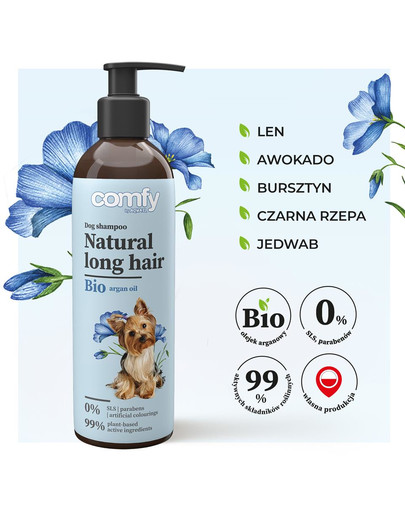 COMFY Natural Long Hair 250 ml šampūnas šunims su ilgais plaukais