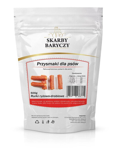 SKARBY BARYCZY Vištienos ryžių skanėstai  500g