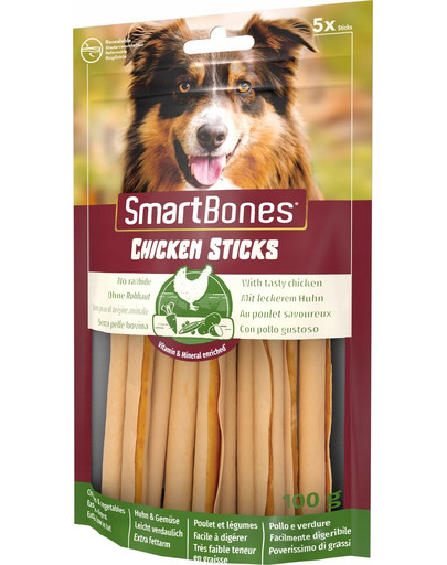 SmartBones Chicken Sticks 5 vnt kramtukas šuniukams su vištiena