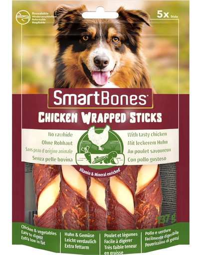 SmartBones Chicken Wrap Sticks mediumvnt kramtukas šunims  vištiena
