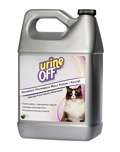 URINE OFF Cat & Kitten Formula šlapimo kvapą ir dėmes naikinanti priemonė 3,78 l