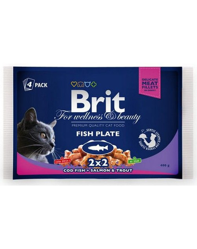 BRIT Fish Plate Adult mix žuvies skonių 52 x 100 g