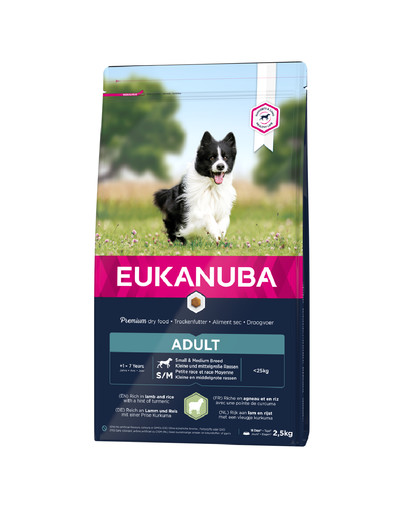 EUKANUBA Adult Small & Medium Breeds Lamb & Rice 2.5 kg