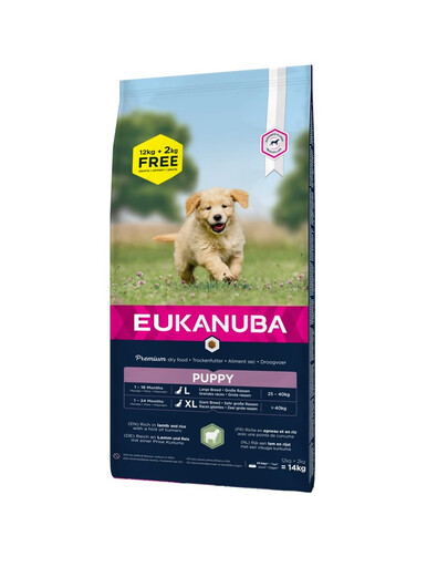 EUKANUBA Puppy Large Breed Lamb & Rice 12 + 2 kg