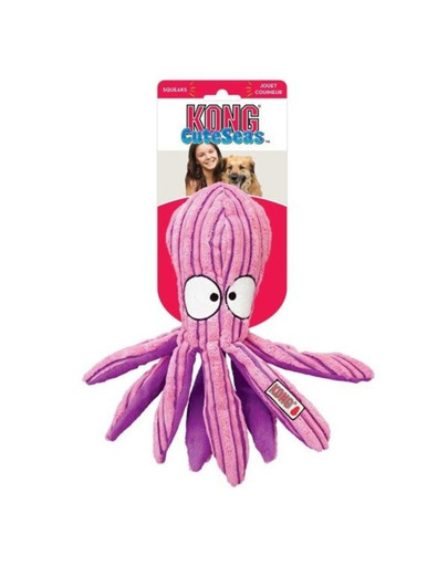 KONG Cuteseas Octopus velveto šunų žaislas S