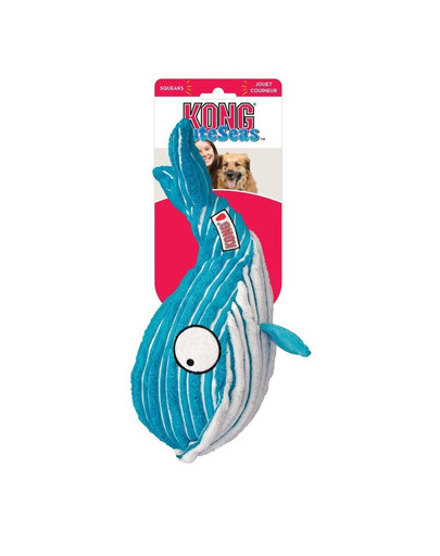 KONG Cuteseas Whale velvetinis banginis šuns žaislas L