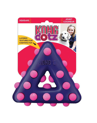 KONG Dotz Triangle S žaislas šunims, masažuojantis dantenas