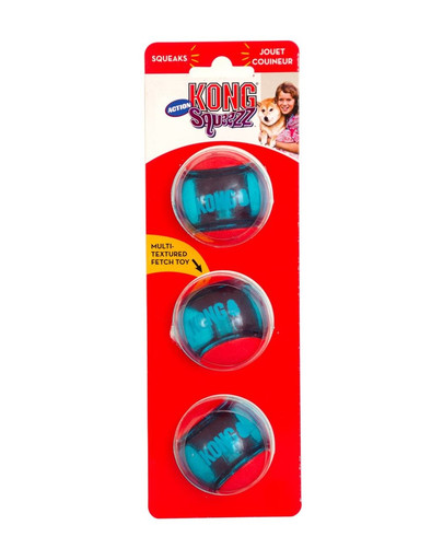 KONG Squeezz Action Ball Red šuns kamuolys S