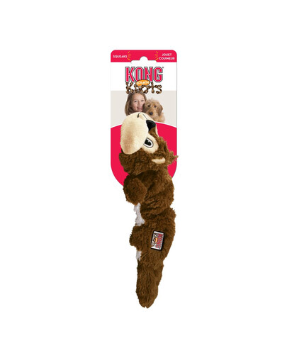 KONG Knots Scrunch Squirrel šuns žaislinė voverė M / L