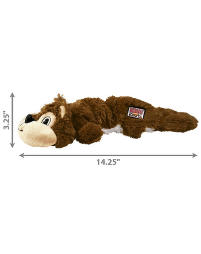 KONG Knots Scrunch Squirrel šuns žaislinė voverė M / L