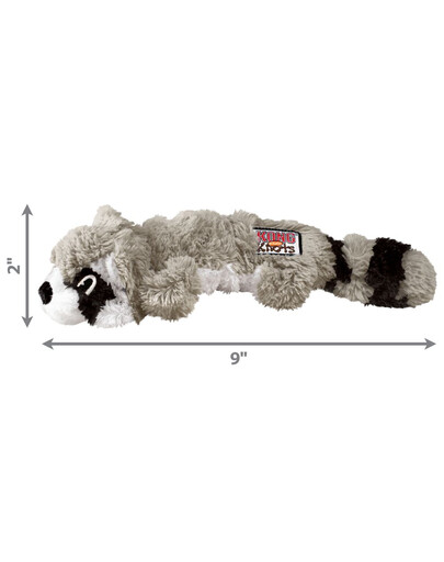 KONG Knots Scrunch Raccoon šuns žaislų meškėnas S / M