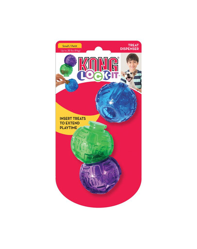 KONG Lock-It 3-pk dvigubas šuns žaislas S