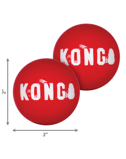 KONG Signature Balls šuns kamuoliukas 2 vnt S