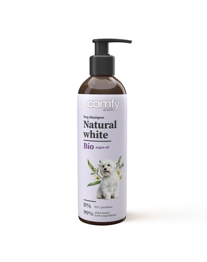 COMFY Natural White 250 ml  šampūnas, pabrėžiantis ryškią kailio spalvą